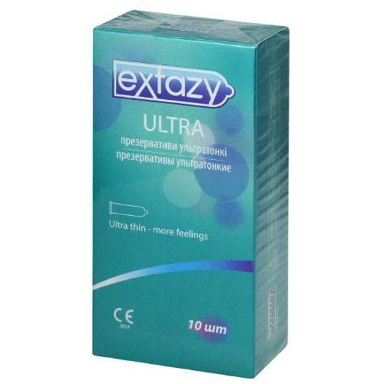 Презервативи латексні зі змазкою Extazy ultra (Екстезі) ультратонкі №10